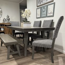 Gray Dining Table Comedor Gris 