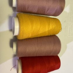 Lot Of Spools Sewing Yarn