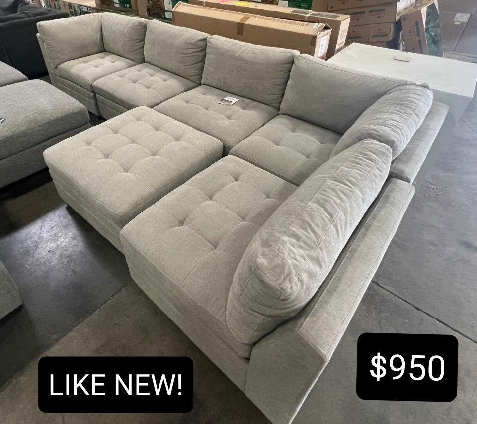 Sectional Couch Sofa With Storage Ottoman 
