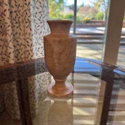 Hand Carved Alabaster Vase