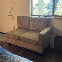 New Corduroy Beige Loveseat 