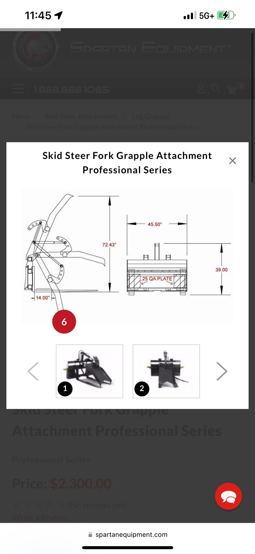 BRAND NEW Skid Steer Fork Grapple