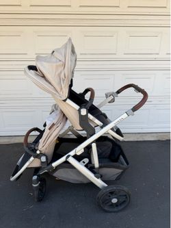 UPPAbaby VISTA Double Stroller with Bassinet and Accessories