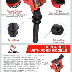 CarBole Ignition Coils Pack DG508 & Iridium Spark Plug SP479, Compatible with Ford E350 E450 Econoline Super Duty F350 F450, Replacement for FD503 DG4