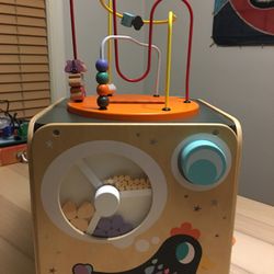 Wooden Activity Cube By JANOD 