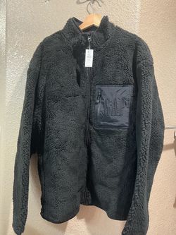 Recycled Sherpa Oversized Logo Zip Jacket