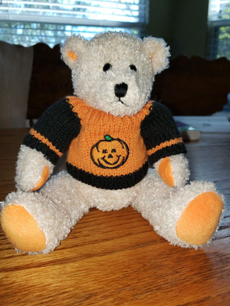 TEDDY BEAR STUFFED ANIMAL Halloween Sweater Bear