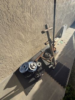 Home Gym Equipment - Squat Rack, Olympic Bar, Weights