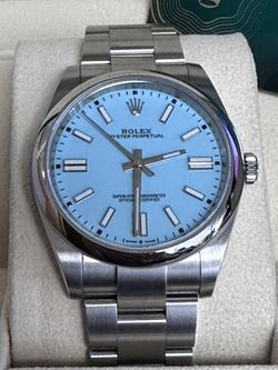 ROLEX OYSTER PERPETUAL Turquoise TIFFANY BLUE DIAL