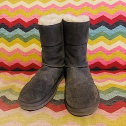 UGG Koolaburra Grey Sheepskin Boots - Sz 10
