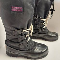 Sorel Snow Lion Winter Boots -- Size 5 - Black