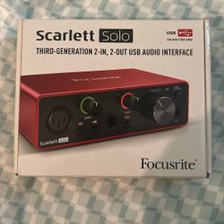 Scarlett Solo Audio Interface
