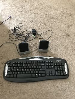 Gateway Computer Keyboard and (2) Speakers