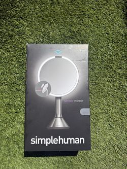 Simplehuman 8" Sensor Mirror Magnification & Adjustable Brightness, White Steel