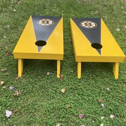Bruins Cornhole Board Set. Hand Painted With Decal. Official Size. Would Make A Great Christmas Gift. $200