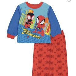 Marvel Spider-Man Print Fleece Pajama 2-Piece Set AME 24m