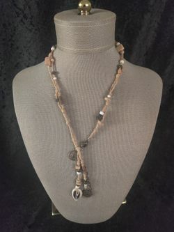 Vintage Jute Boho Style Necklace 