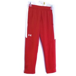 Under Armour boys red and white athletic pants size small 7/8 YSM 