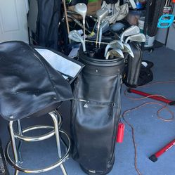 Diawa Golf Bag With Cover And Clubs