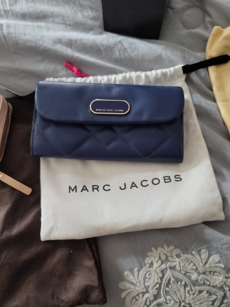 Marc Jacobs Blue Quilted Wallet