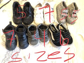 toddler shoes under Armour,Nike,vans