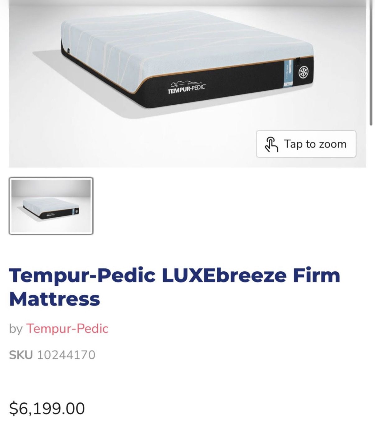 Tempur-pedic Luxe Breeze Firm King Size! 🤩 Follow For Deals 🤩