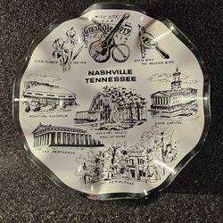 Vintage Nashville Tennessee Souvenir Glass Plate/Dish Like New!