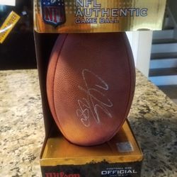 Signed Football- A. Johnson Texans #80