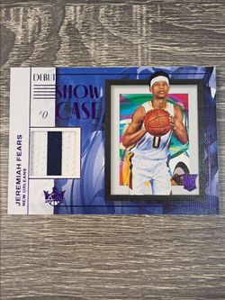 2025-26 Jeremiah Fears Panini Court Kings Debut Show Case 2 Color Patch Rookie /49