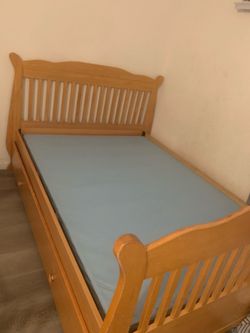 Bed with mattress
