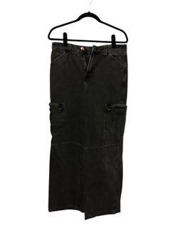 H&M Divided Black Denim Cargo Skirt Women's Size 6
