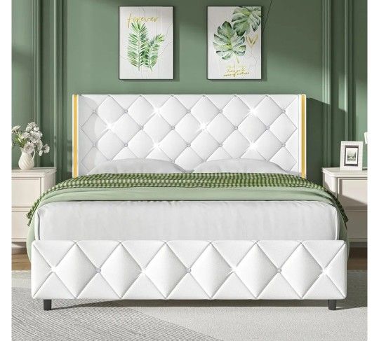 Bed Full White New In Box Never Used 