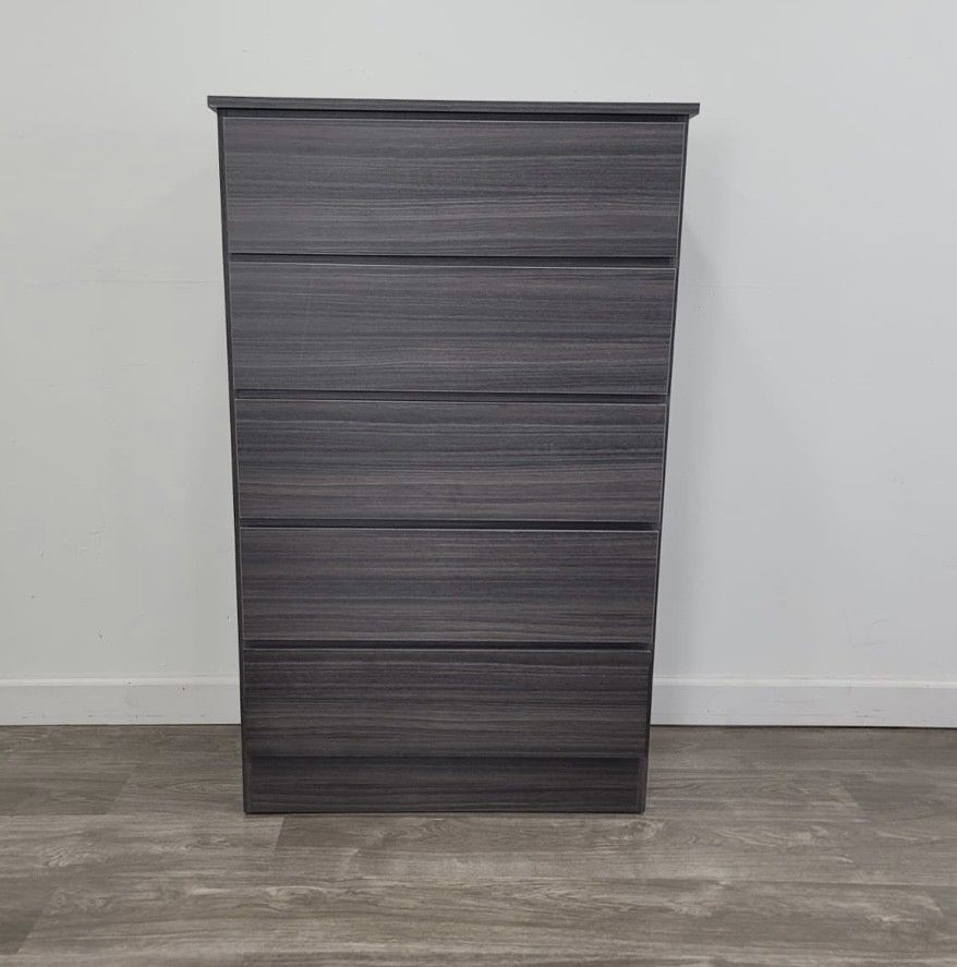 Dark Grey Chest 5 Drawers