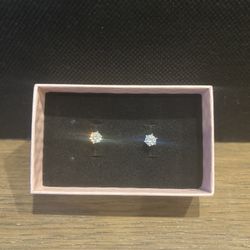 Moissanite Earrings 925 Sterling Silver Passes Diamond Tester 