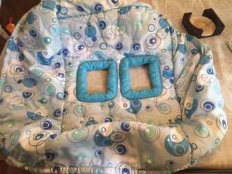 Shopping cart baby seat cover