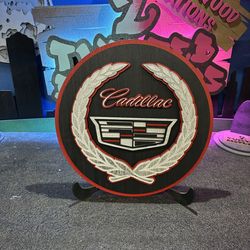 Engraved Cadillac Logo