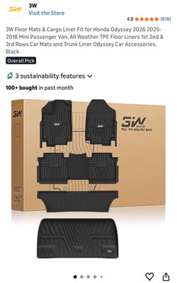 2018-2026 Honda Odyssey All Weather Floor Mats