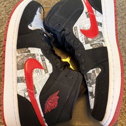 Jordan 1 Mid Newspaper Air Times Men's 