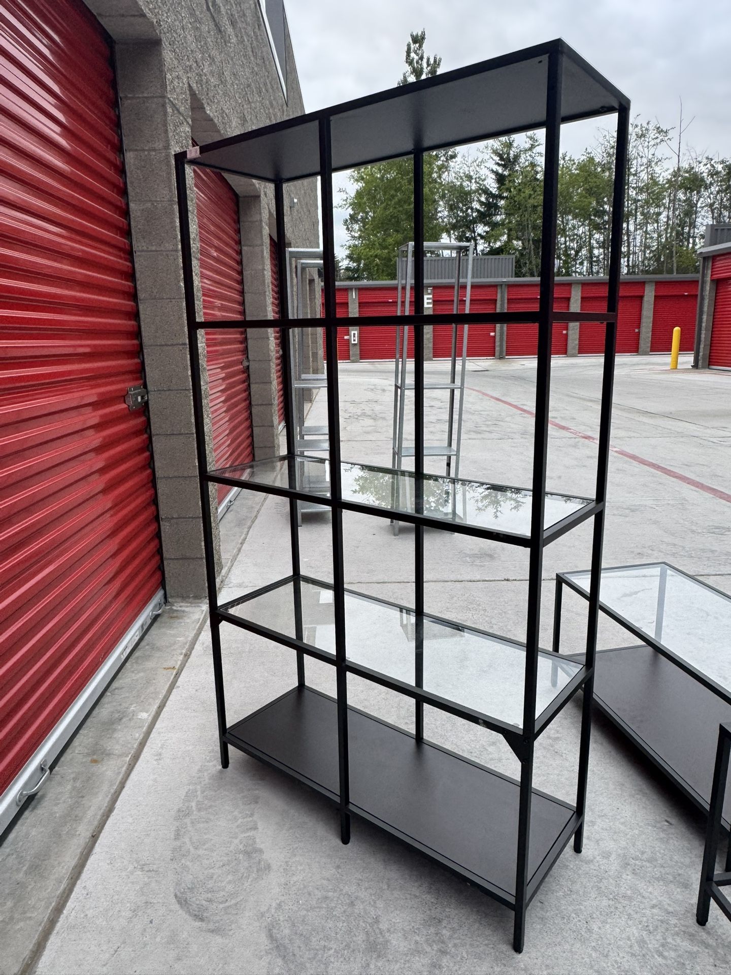 IKEA Vittsjo Metal & Glass Shelf Coffee Table & End Table