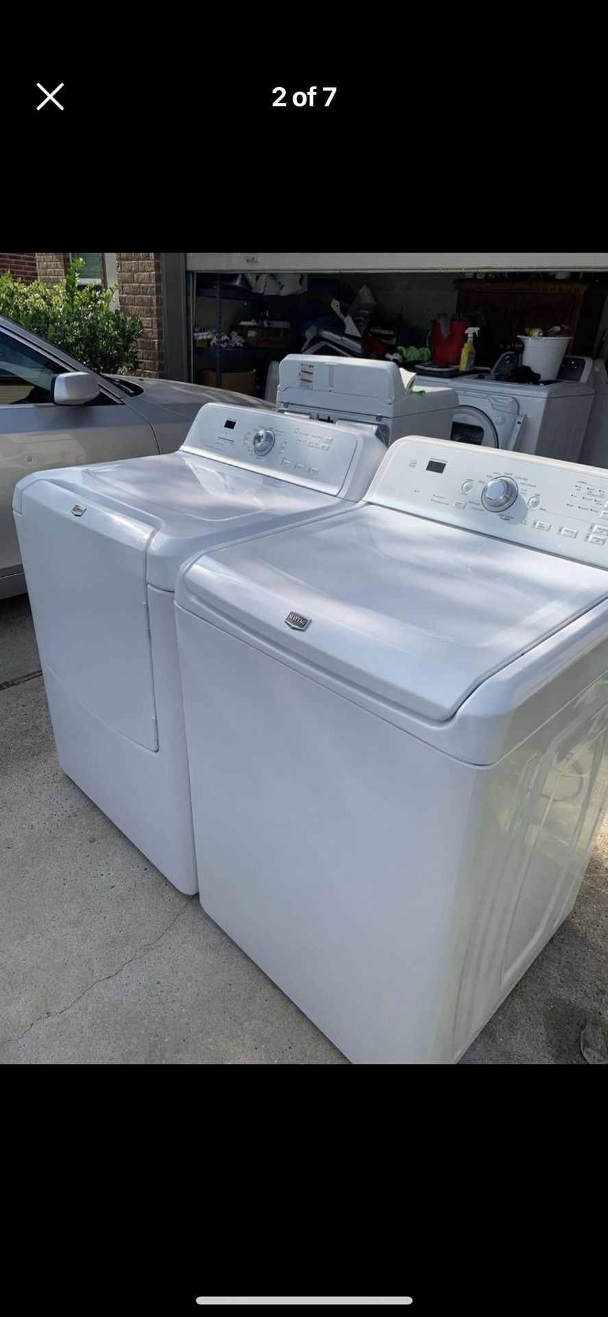 Maytag Bravos MCT Washer and Electric Dryer! LARGE CAPACITY! Both washer and dryer work great! Fully test before buying! Many different cycles and set