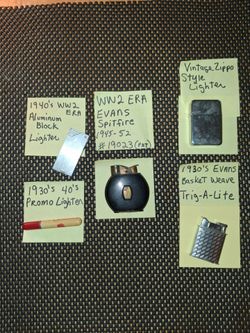 5 very old unique cigarette lighters. Selling them as a bundle. Photos show details. All sales final.