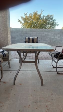 Patio table with 6 chairs