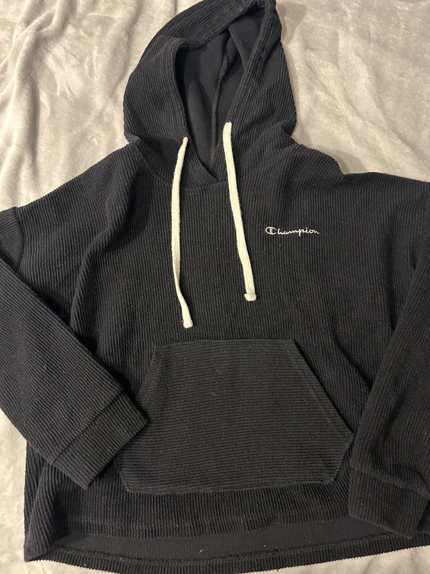Black champion logo hoodie
