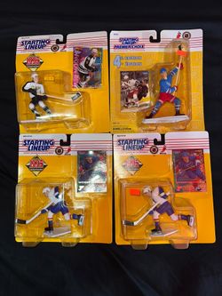 Starting Lineup NHL, NBA, MLB 93’, 94’, 95’, 96’, 97’, 98’ Collectible Figures With Cards