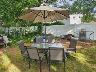 Price is firm.. beautiful nine-piece patio set