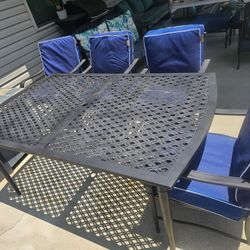 Metal Patio Set W/ Fire Pit