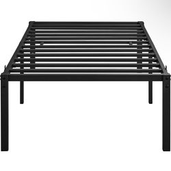 Yaheetech 18 inch Metal Platform Bed Frame Twin XL with Steel Slat Support and Underbed Storage Space Non-Slip Mattress Foundation No Box Spring Neede