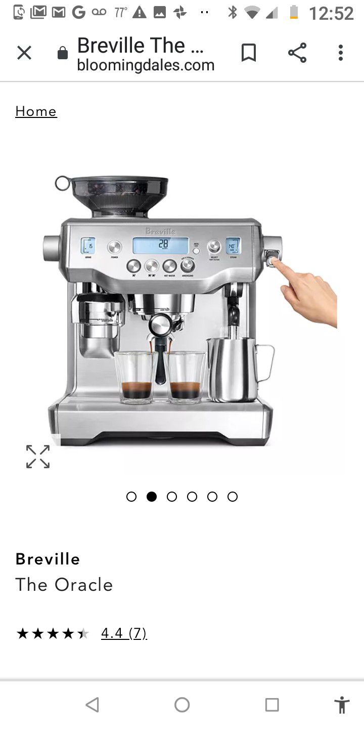 New oracle all-in-one barista breville espresso and coffee maker with bean grinder brand new in the box
