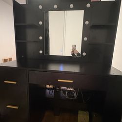 Vanity with lights & outlets
