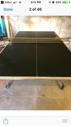 Pin pong table